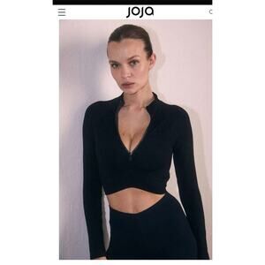 NWT Joja Exhale Long Sleeve crop Top Midnight XS